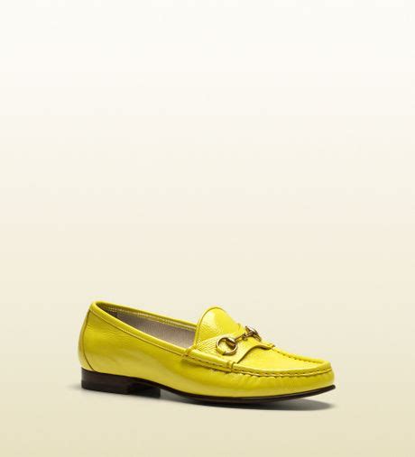 gucci yellow loafers